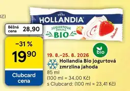 Tesco Hollandia bio jogurtová zmrzlina jahoda nabídka