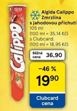 Tesco Algida Calippo Zmrzlina s jahodovou příchutí nabídka