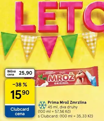Tesco Prima Mrož Zmrzlina nabídka