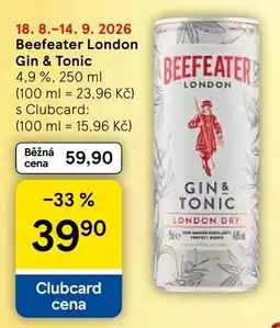 Tesco Beefeater Gin & Tonic nabídka