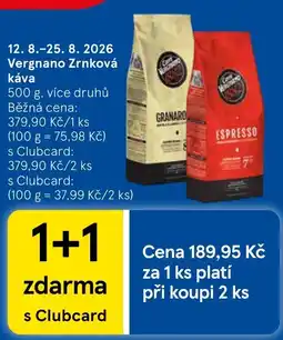 Tesco Vergnano káva nabídka