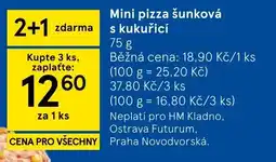 Tesco Mini pizza šunková s kukuřicí nabídka