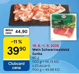 Tesco Wein Schwarzwaldská šunka nabídka