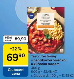 Tesco Tesco těstoviny s paprikovou omáčkou a kuřecím masem nabídka