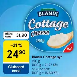 Tesco Blaník Cottage sýr nabídka