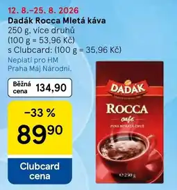 Tesco Dadák Rocca mletá káva nabídka