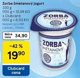 Tesco Zorba smetanový jogurt nabídka