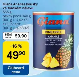 Tesco Giana Ananas kousky nabídka