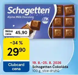 Tesco Schogetten čokoláda nabídka