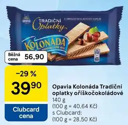 Tesco Opavia kolonáda tradiční oplatky oříškočokoládové nabídka