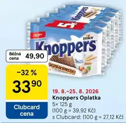 Tesco Knoppers Oplatka nabídka
