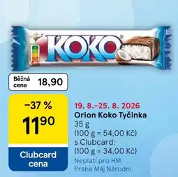 Tesco Orion Koko Tyčinka nabídka