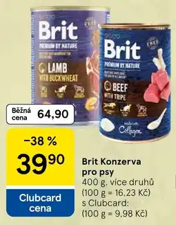 Tesco Brit konzerva pro psy nabídka