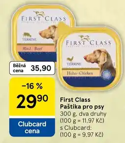 Tesco First Class Paštika pro psy nabídka