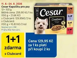 Tesco Cesar kapsičky pro psy nabídka