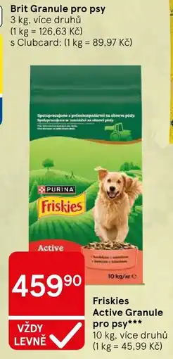 Tesco Friskies Active Granule pro psy nabídka