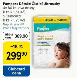 Tesco Pampers Dětské Čisticí Ubrousky nabídka