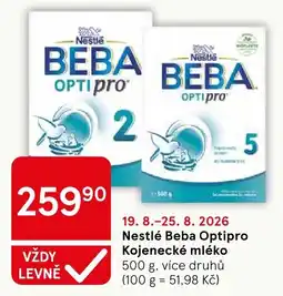 Tesco Nestlé Beba Optipro nabídka