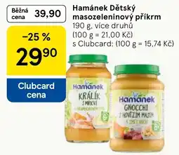 Tesco Hamánek dětský masozeleninový příkrm nabídka