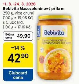 Tesco Bebivita Masozeleninový příkrm nabídka