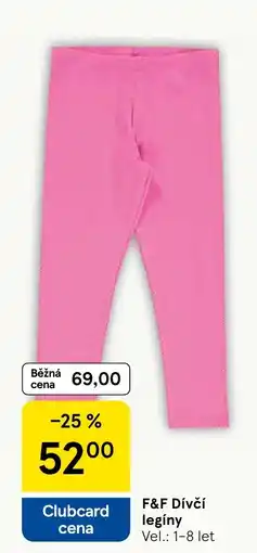 Tesco F&F Dívčí legíny nabídka