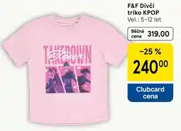 Tesco F&F Dívčí triko KPOP nabídka