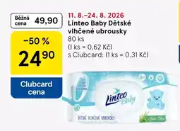 Tesco Linteo Baby Dětské vlhčené ubrousky nabídka