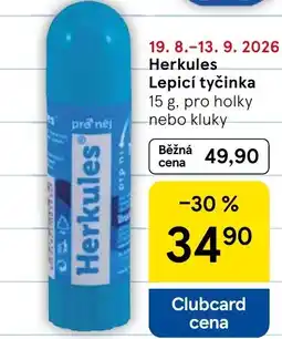 Tesco Herkules Lepicí tyčinka nabídka