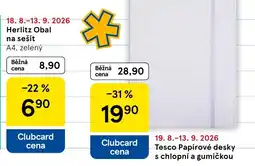 Tesco Herlitz obal na sešit nabídka