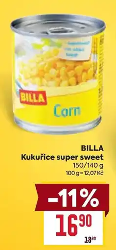 Billa Billa kukuřice super sweet nabídka