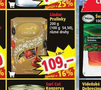 Norma Lindor pralinky nabídka