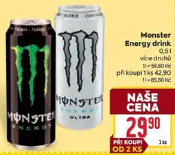 Billa Monster Energy drink nabídka