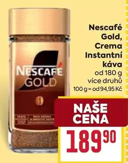 Billa Nescafe Gold Crema Instantni kava nabídka