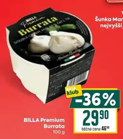 Billa Billa premium burrata nabídka