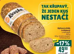 Billa Kvasko dýňový chléb kváskový nabídka