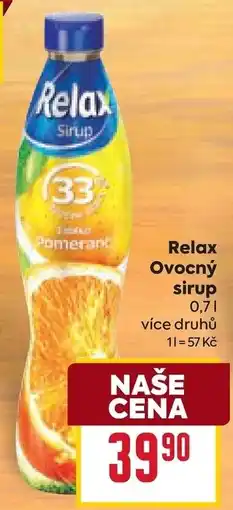 Billa Relax ovocný sirup nabídka