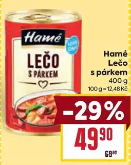 Billa Hamé Lečo s párkem nabídka