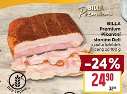 Billa Billa premium pikantní slanina deli nabídka