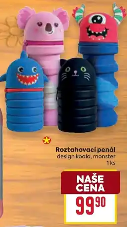 Billa Roztahovací penál design koala, monster nabídka