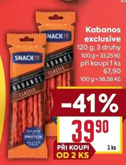 Billa Snack kabanos exclusive nabídka
