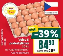 Billa Billa klub vejce s podestýlková nabídka