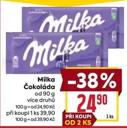 Billa Milka Čokoláda nabídka