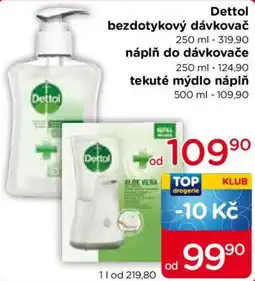 TOP drogerie Dettol bezdotykový dávkovač náplň do dávkovače nabídka