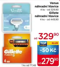 TOP drogerie Gillette náhradní hlavice nabídka
