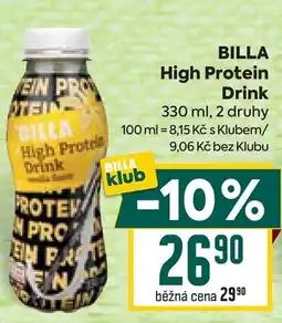 Billa Billa high protein drink nabídka