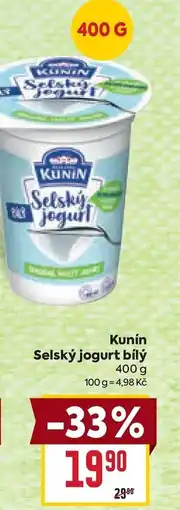 Billa Kunin Selský jogurt bily nabídka