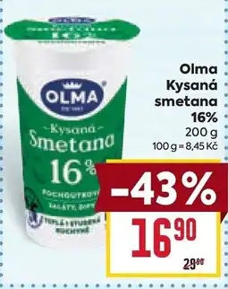 Billa Olma kysaná smetana 16% nabídka