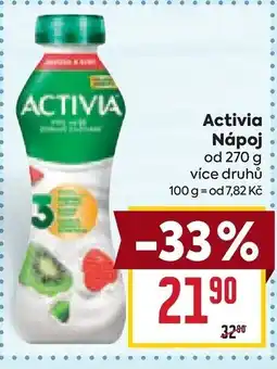 Billa Activia Nápoj nabídka
