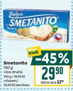 Billa Začátek Smetanito nabídka