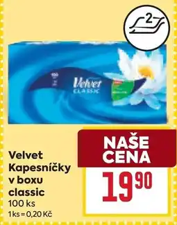 Billa Velvet kapesníčky classic nabídka
